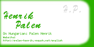 henrik palen business card